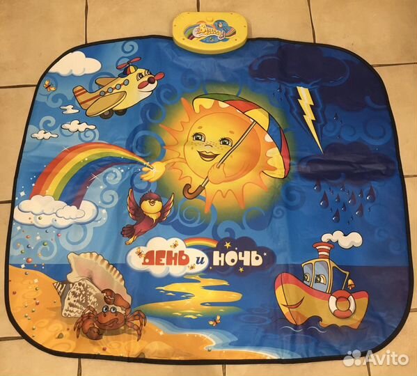 Детский развивающий коврик музыкальный «День-Ночь