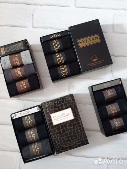 Носки мужские и женские в коробочке, подарочные но