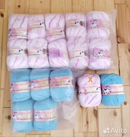 Пряжа хлопок, мохер, полушерсть, акрил