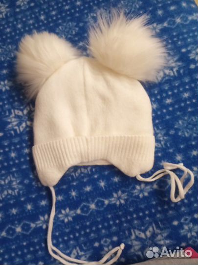 Шапка зимняя на девочку 1,5-2,5 года
