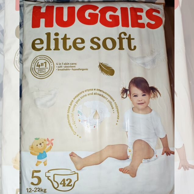 Подгузники Huggies Elite Soft 5