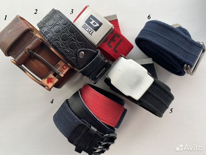 Ремни мужские 9 штук