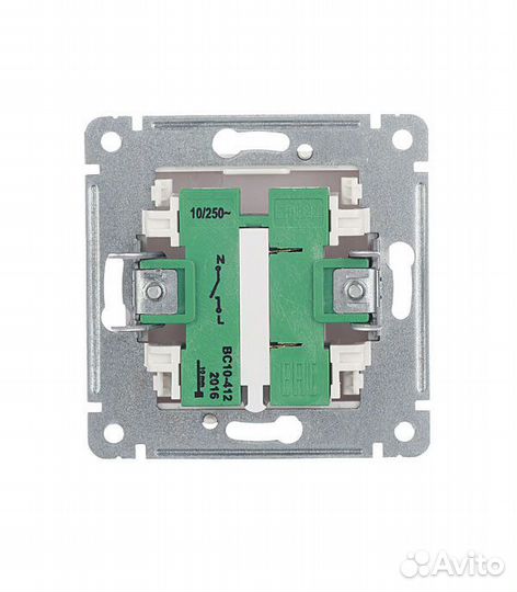 Выключатель Hegel Master одноклавишный встраиваемый белый с подсветкой (вс10-412)