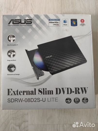 Внешний привод asus sdrw-08D2S-U (DVD-RW)