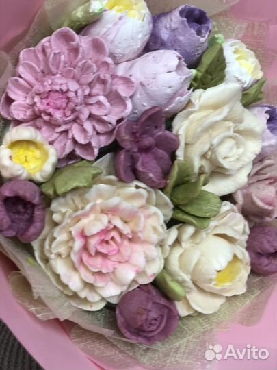 Зефирный букет из цветов на последний звонок