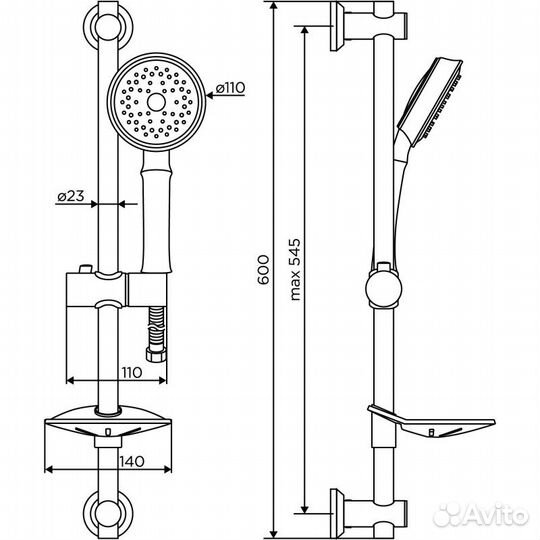 Душевой гарнитур Dorff Classic D0180000