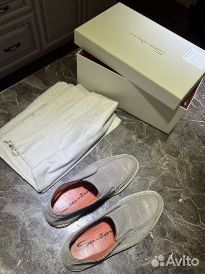 Лоферы -ботинки santoni