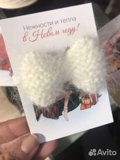 Бантики-резиночки из ангоры