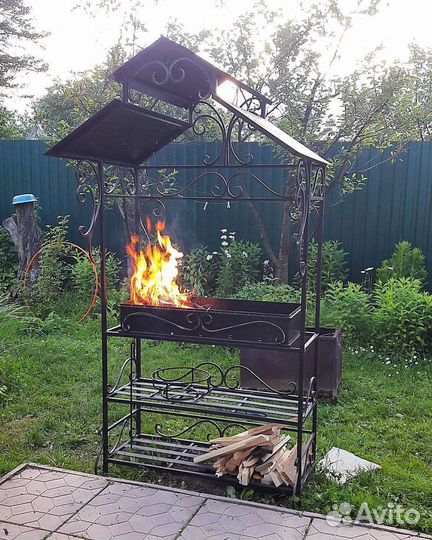 Мангал с крышей