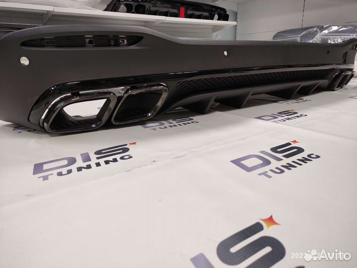 Диффузор+насадки AMG 63 Mercedes GLE V167 GLS X167