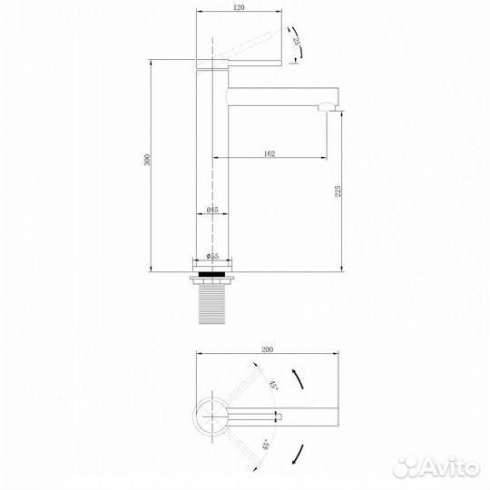 Смеситель для раковины Abber Emotion AF8811NG никель