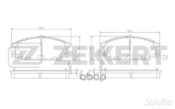 Колодки торм. диск. передн. Isuzu Campo (KB) 85