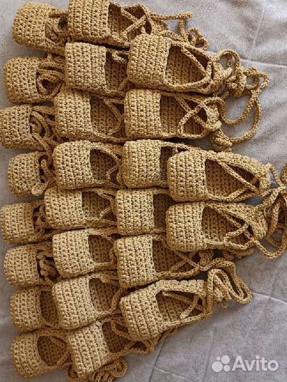 Лапти под заказ из полиэфирного шнура