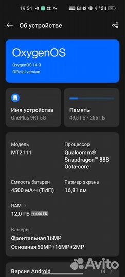 OnePlus 9RT, 12/256 ГБ