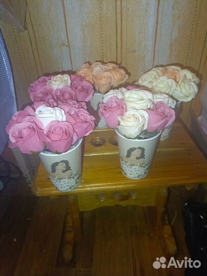 Букет из мыльных роз