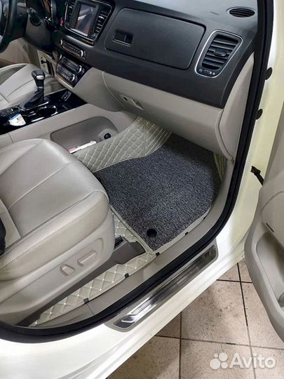 3D коврики из экокожи Land Cruiser Prado