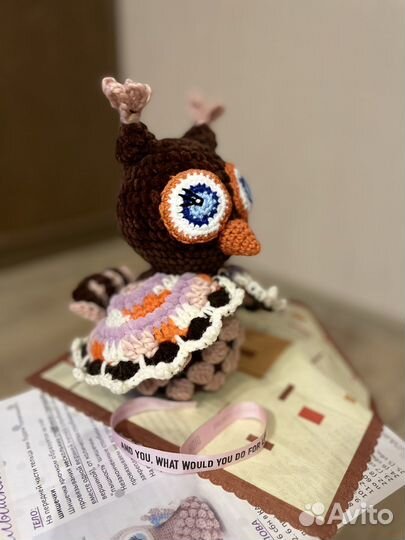 Мягкая игрушка сова ручной работы