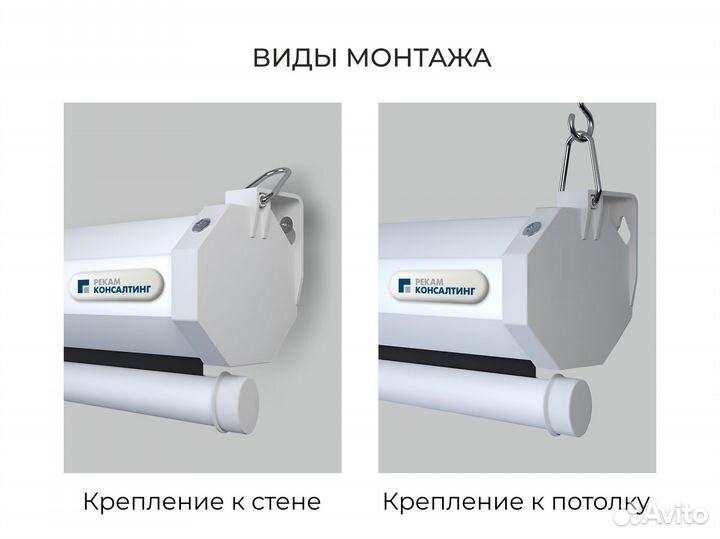 Моторизированный Экран для проектора 84 с пультом