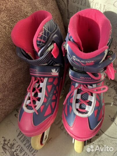 Роликовые коньки детские раздвижные 33 36