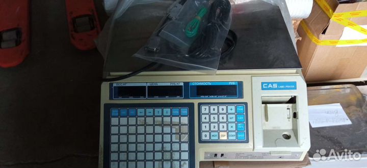 Весы электронные с печатью этикетки саs -15