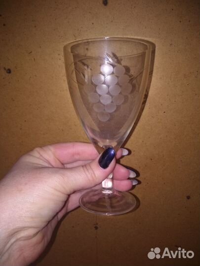 Фужер Богемия, виноград, стопки СССР 50-60 г