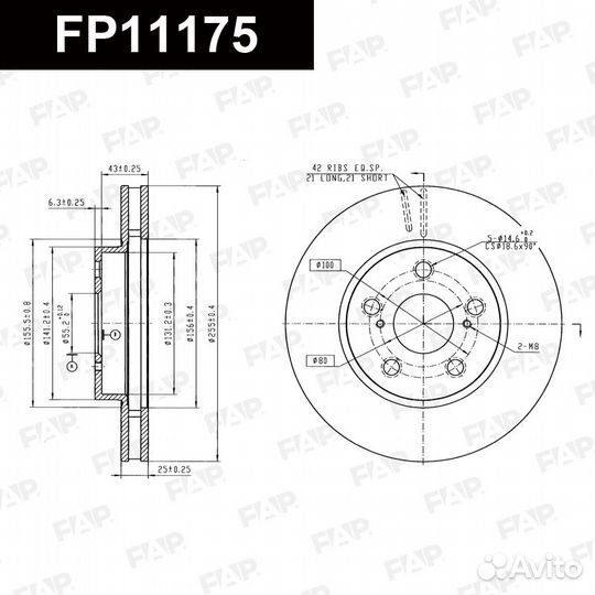 Диск тормозной FP11175 FAP Россия