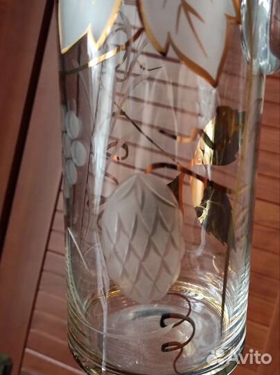 Кувшин и 6 стаканов Богемия