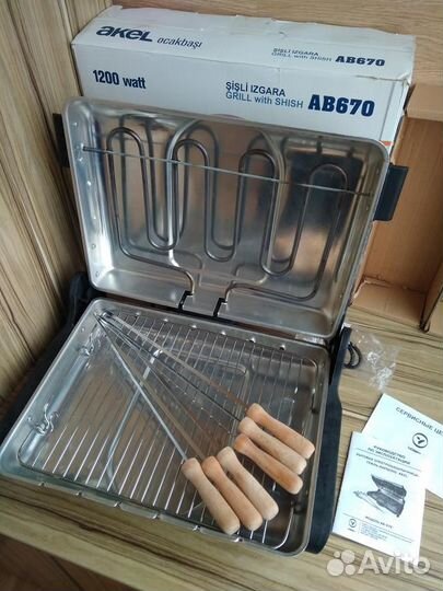 Электро шашлычница akel ав-670