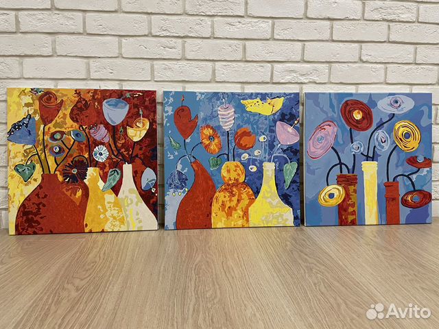 Картина триптих по номерам