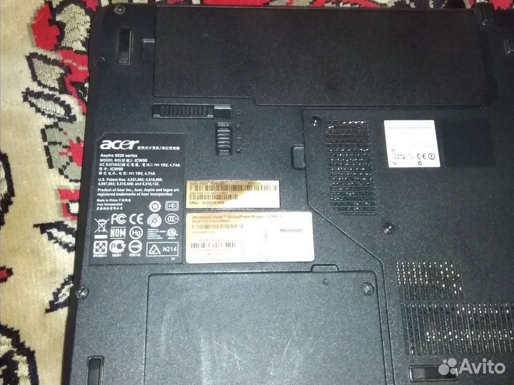 Ноутбук aser 5520g на запчасти