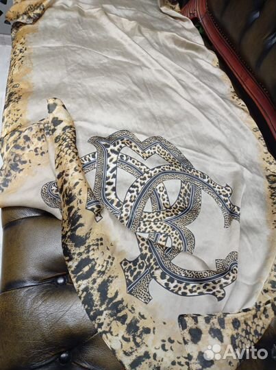 Палантин roberto cavalli шелковый италия