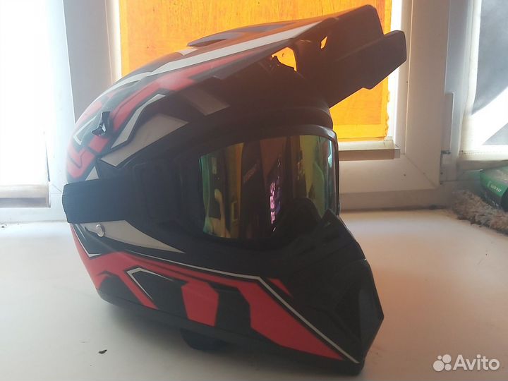 Вело/мото шлем для кросса