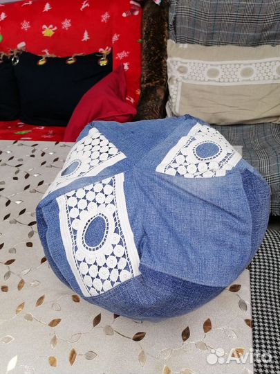 Джинсовая подушка