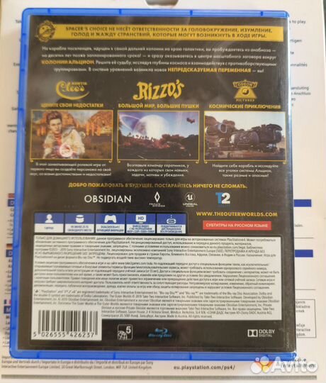 Игра для PS4 The outer worlds