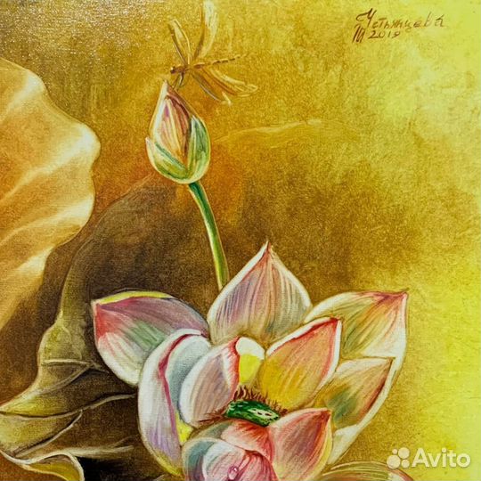 Лотос Картина маслом