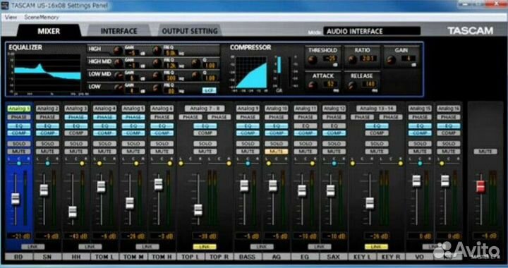 Tascam us-16x08