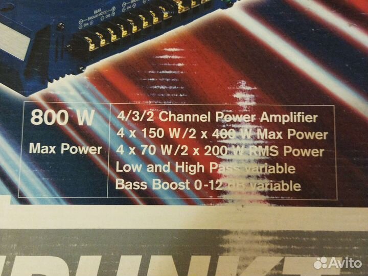 Автомобильный усилитель 4 канала