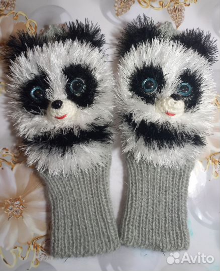 Варежки - звероварежки панда
