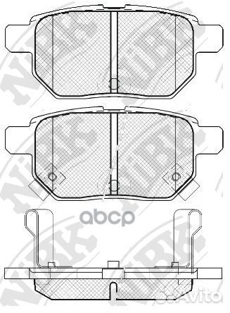 Колодки тормозные дисковые зад PN1519 NiBK
