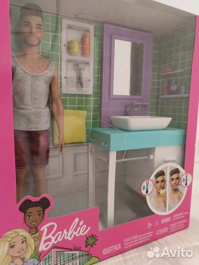 Набор игровой Barbie Кен в ванной FYK53