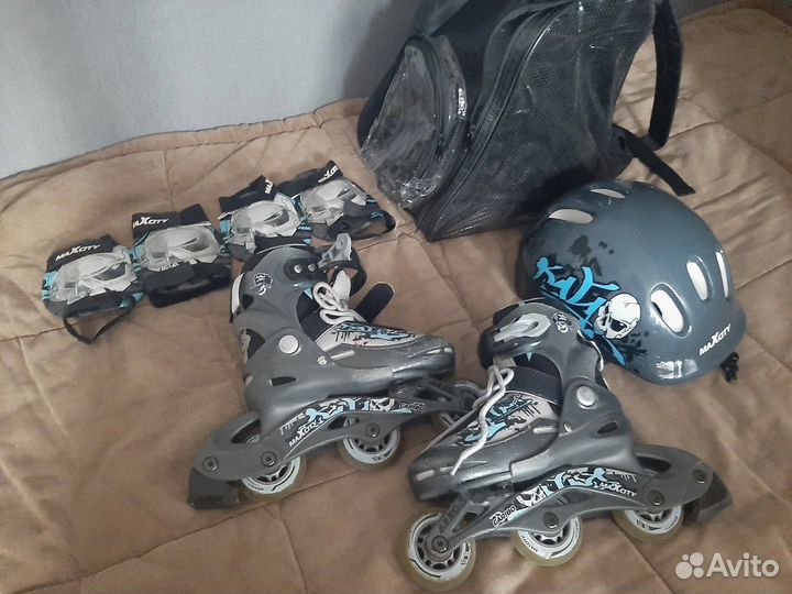 Ролики детские комплект Шлем, наколенники, логти