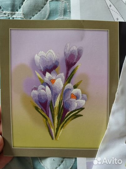 Набор для вышивания гладью риолис крокусы
