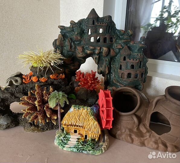 Украшения для аквариума (гроты, домики)