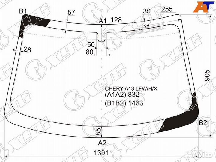 Лобовое стекло на Chery Bonus (A13) 09-14г