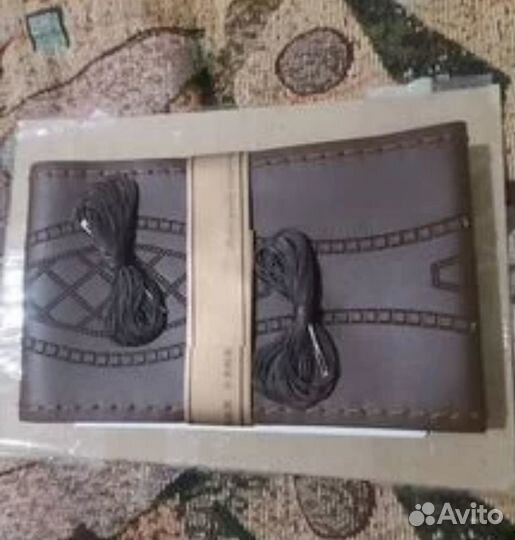 Кожаная оплетка на руль(новая в упаковке)