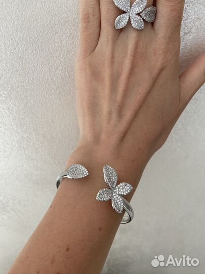 Сет Chopard браслет, кольцо и серьги