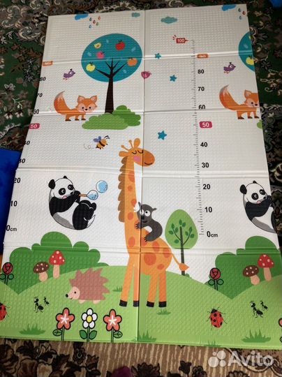 Детский коврик для ползания складной 180х200