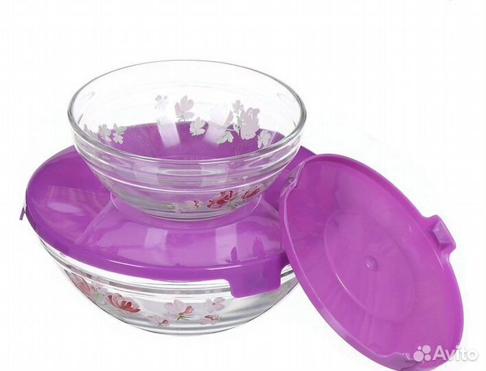 Набор салатников с крышками