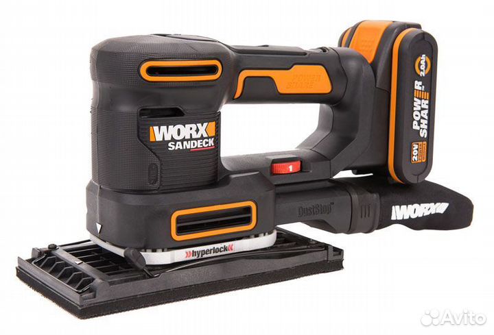 Виброшлифмашина аккумуляторная worx WX820.9