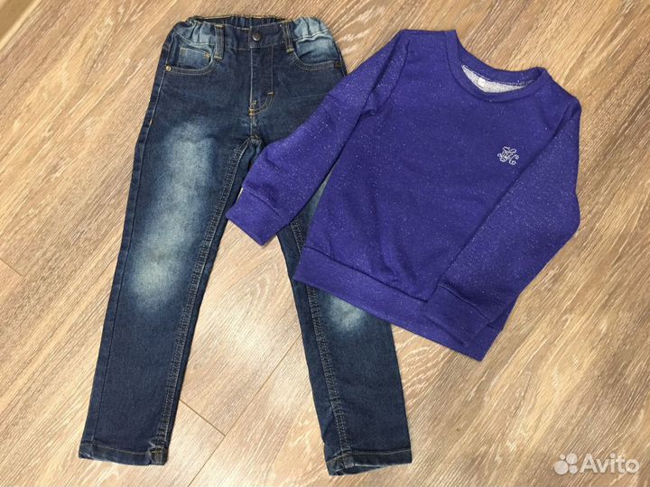 Джинсы и кофта на девочку р-р 116